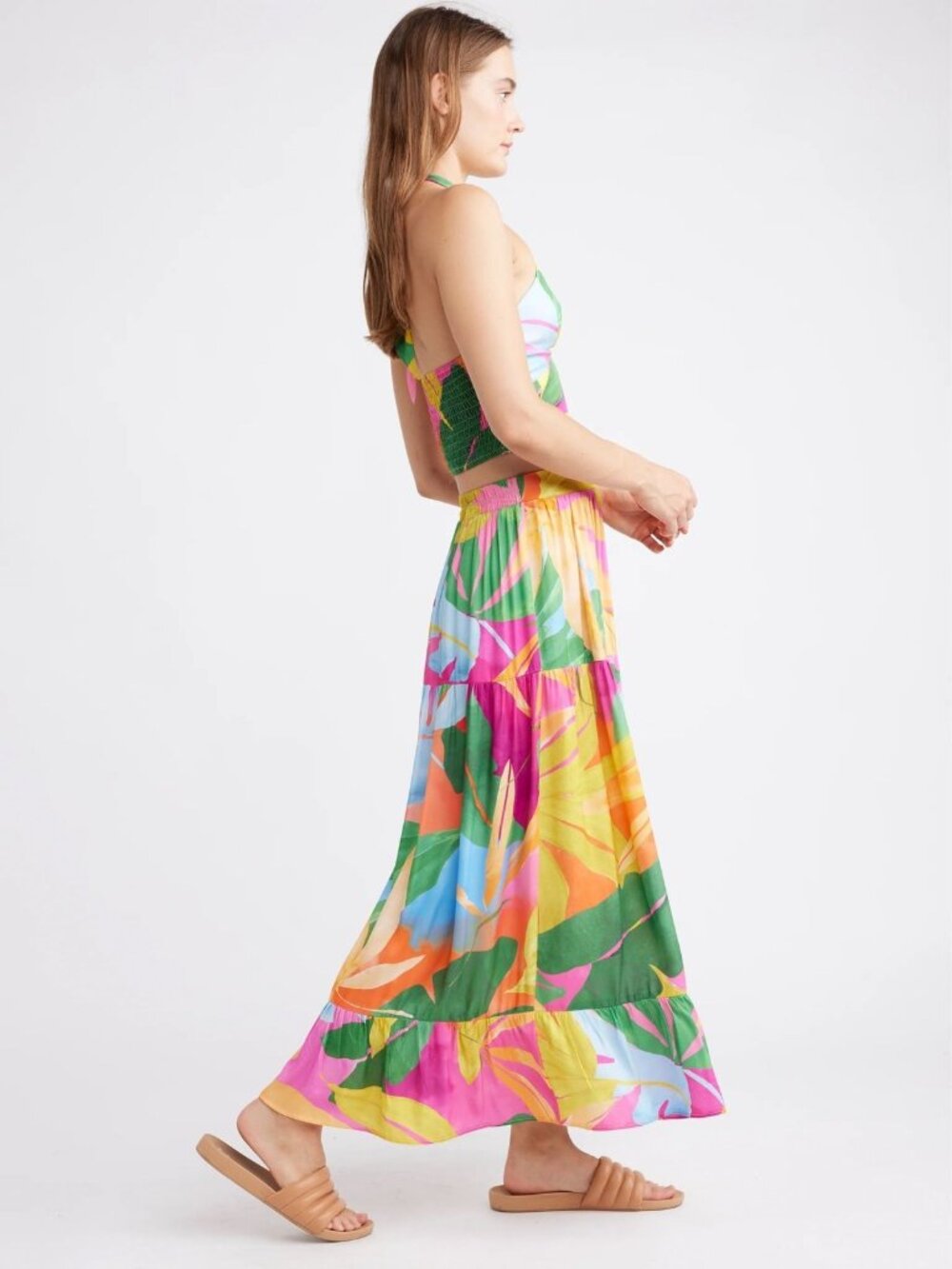 Self Contrast Taylee Full Maxi Skirt Size Medium NWT